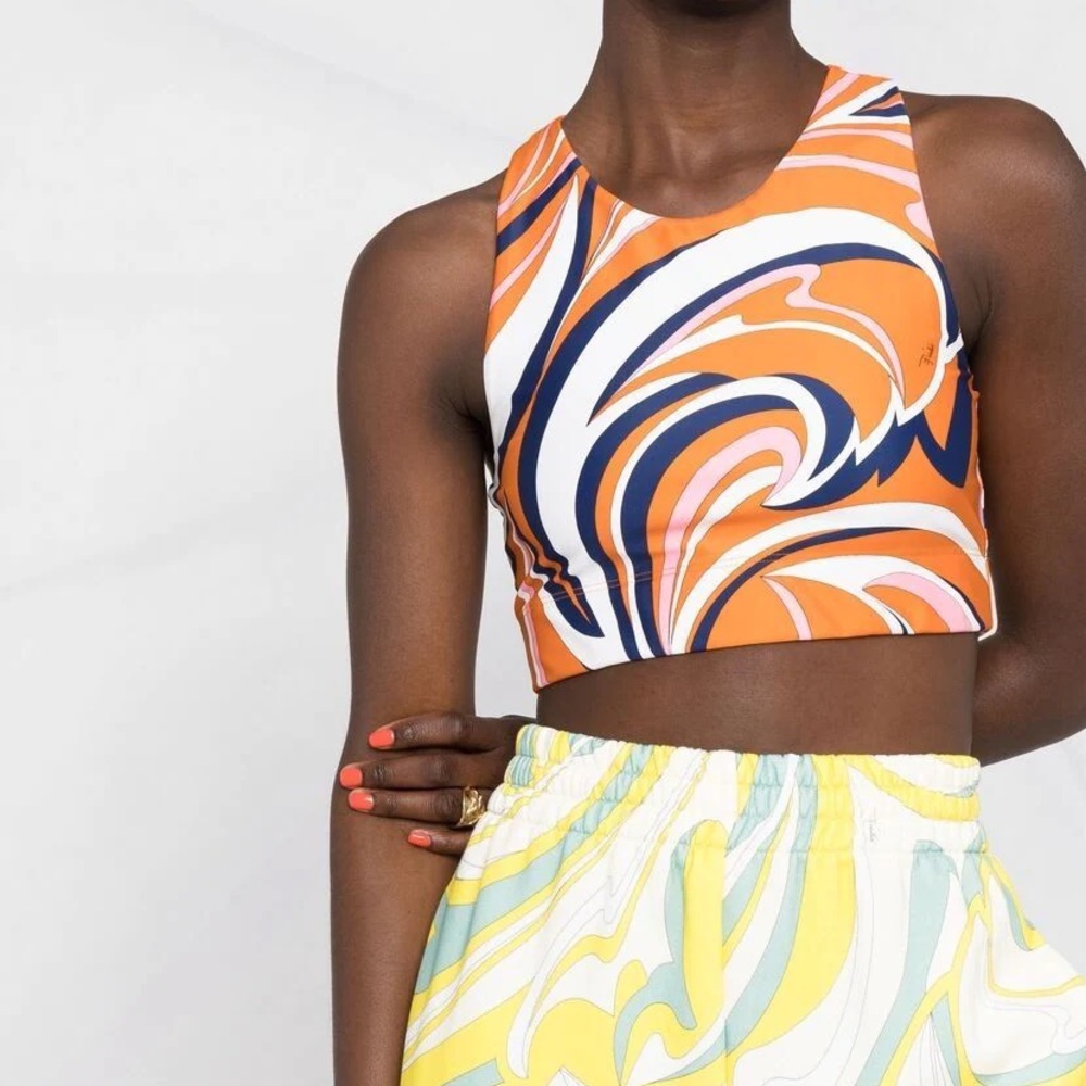 Emilio Pucci Crop Top Sports Bra